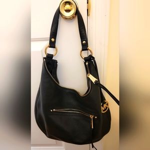 Michael Kors Black Pebbled Leather Bag
